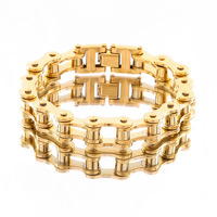 Bracelet chaîne de vélo/moto en acier inoxydable 316L de 12 mm, poli miroir, anti-ternissement, avec logo personnalisé pour homme, accessoires punk