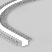 Éclairage de décoration d'intérieur Flexible incurvé personnalisé Gypse Cloison sèche LED Profil rond pédant lumière linéaire