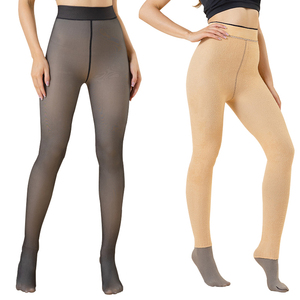 Women's Winter Thick Fleece Lined <strong>Fluffy</strong> <strong>Leggings</strong> 220g High Waist Casual Style Seamed Snagging Resistance Breathable Warm Fake - Product Image 1