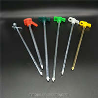 TP3026 25*4.5cm Piquets de tente en acier galvanisé pour bâche, camping, auvent et accessoires de canopée
