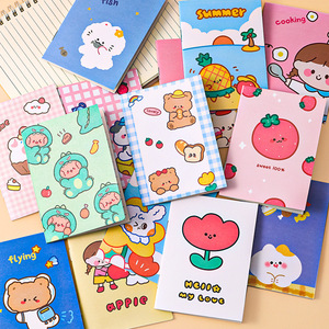 Cuaderno Pequeño con Cubierta de Papel Cosido con Dibujos Animados, 64k, Regalo para Estudiantes de Jardín de Infancia y Primaria - Product Image 1