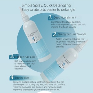 USMILEPET Etiqueta Privada champú mascota peine Leave-In suero planta extracto suaviza desenreda sin agua sin enjuague espuma <span class=keywords><strong>para</strong></span> perros <span class=keywords><strong>gatos</strong></span> - Product Image 4