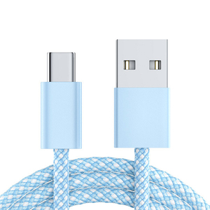 สายชาร์จโทรศัพท์มือถือแบบ USB Type C เป็น USB ทำจากไนลอนหลากสี - Product Image 2