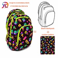 Sac à dos léger pour adolescents, personnalisé avec des motifs de friandises, sacs d'école pour enfants et filles, sac à dos imperméable pour la journée