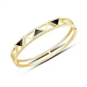 Acryl Holle Geometrische Luxe Armbanden Driehoek Rvs Designer Armbanden