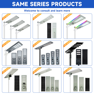 Lampe de route de cour extérieure Offre Spéciale étanche Ip65 aluminium 200w 300w 400w 500w tout en un lampadaire solaire LED intégré - Product Image 4