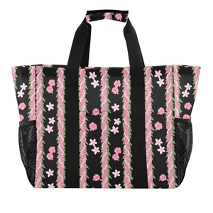 Eco Friendly Fashion <b>Large</b> Capacity Hawaii Printing Waterproof Women's Portable Handbags Travel Tote <b>Beach</b> <b>Bag</b> - Product Image 1