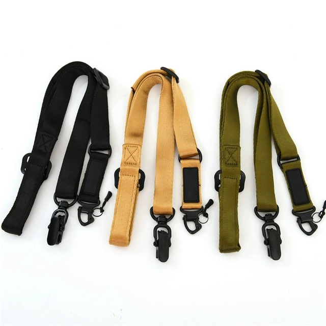 Tactical Single Double Points Hunting Accessories Heavy-Duty Nylon Sling Adjustable Multi-functional Shoulder Strap Metal Buckle