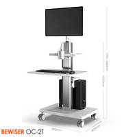 Chariot informatique Chariot médical Chariot médical pour clinique dentaire Hôpital (BEWISER OC-2T)