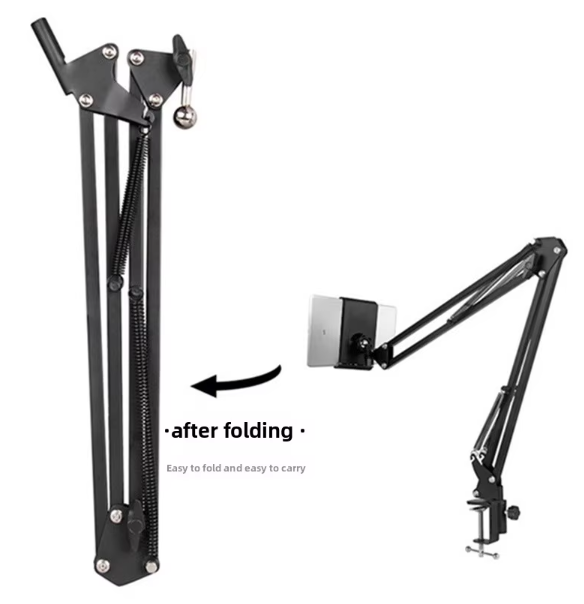 Universal Flexible Long Arm Carbon Steel Tablet Cell Phone Holder Lazy Bracket Adjustable Large Size Desktop Bed Office Stand