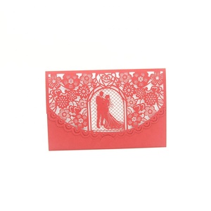 Cartes d'invitation de <span class=keywords><strong>mariage</strong></span> de luxe de style européen, découpées au <span class=keywords><strong>laser</strong></span> personnalisées, décorations en papier métallisé, invitations de fête en gros - Product Image 5