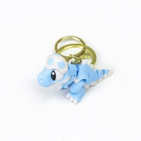Nouveau porte-clés mini-dinosaure anime imprimé en 3D PLA transfrontalier, article fantaisie en gros, porte-clés dinosaure