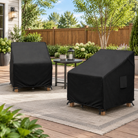 Housse de protection extérieure pour patio, imperméable, résistante, en tissu Oxford 600D, anti-UV, coupe-vent, anti-poussière, anti-neige, avec cordon de serrage pour chaise pivotante