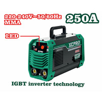 Poste à souder MMA Inverter IGBT 250A 220V avec cycle de travail de 80% pour aluminium, pistolet manuel, usage professionnel et domestique en atelier