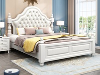 Camas de Madera Estilo Europeo al por Mayor, Camas de Lujo, Juegos de Muebles para Dormitorio, Juego de Muebles para Dormitorio King Size, Juego de Muebles para Dormitorio Matrimonial Americano