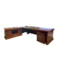 Ensemble de bureau de direction vintage en acajou mobilier de bureau de luxe gestionnaire table bureau PDG patron bureau et chaise de direction