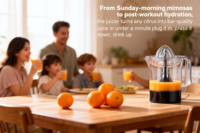 Presse-agrumes électrique à moteur AC pour jus froid, avec support en espagnol, pour citrons et oranges, idéal pour la cuisine domestique