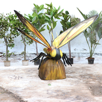 Modèle d'abeille animatronique de grande taille pour la décoration extérieure de jardin, modèle d'animal pour la ferme