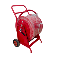 Chariot dévidoir portable pour tuyau d'incendie certifié EN694, DN25, 60 mètres, 20 bars