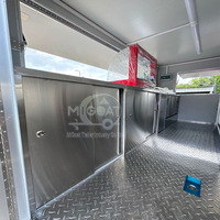 Grande remorque à hot-dogs de 12 pieds en acier inoxydable avec ventilateur d'évacuation pour entreprise mobile - Prix de gros