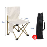 Chaises pliantes de camping en métal léger, chaises de plage et de pêche d'extérieur avec dossier, design portable