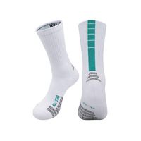 Chaussettes de basket-ball personnalisées pour jeunes hommes, blanches, USA, écologiques, respirantes