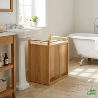 Panier à linge 2Grid avec cadre ventilé à lattes, vente en gros, doublure amovible et lavable, pour chambre et salle de bain, rangement serviettes et vêtements
