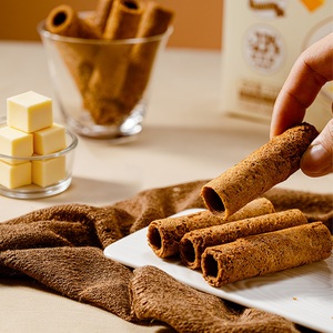 238g LIKOFU Rouleaux d'œufs au beurre saveur thé au lait de Hong Kong, <span class=keywords><strong>Biscuits</strong></span> croustillants aux œufs cantonais traditionnels pour la vente en gros aux supermarchés - Product Image 6