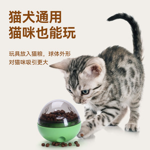 Pet Interactive Leaky <b>Ball</b> Toy For <b>Dogs</b> With Food Dispenser Green Color Cartoon Style - Product Image 3