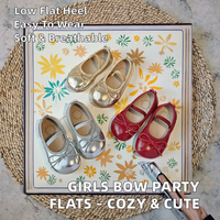 Novedades en Zapatos de Fiesta para Niñas, con Lazo, Estilo Slip-On, para Bodas, Cómodos, Tacón Plano, Microfibra, Baile, Cumpleaños, Princesa