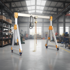 Grue mobile à <span class=keywords><strong>portique</strong></span> <span class=keywords><strong>de</strong></span> 3 tonnes, cadre en aluminium facilement déplaçable pour une installation rapide en atelier, manutention des matériaux - Product Image 2