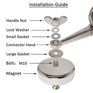 במפעל ישיר neodymium מגנטים חזק & חזק n35 כיתה צורה עגולה עבור דיג סיר נקי מגנט ndfeb - Product Image 4