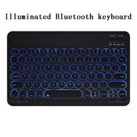 Keyboard Laptop Nirkabel 10m Beriluminasi dari Aluminium Alloy dan Plastik ABS yang Dapat Disesuaikan