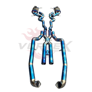 Système d'échappement Catback à soupapes Vortex Titanium pour BMW M6 F06 F12 F13 S63 V8 4.4T Performance Racing Muffler System Kit Pie Cut - Product Image 2