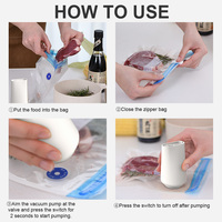 Mini Pompe Scelleuse Sous Vide Portable USB 2025 – Pratique et Durable en Plastique pour la Conservation des Aliments à Domicile et en Cuisine – Vente Chaude pour Viandes