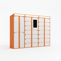 Casier à linge extérieur intelligent en acier assemblé, avec serrure électronique, durable, résistant à la rouille, compartiments personnalisables