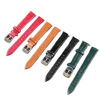 Bracelet de montre en cuir grainé effet lézard brillant de qualité supérieure, à dégagement rapide, avec boucle ardillon, bracelet de remplacement en cuir tendance, OEM