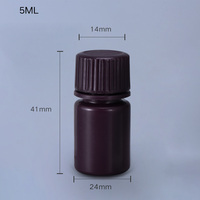 Flacon d'échantillon de laboratoire mini en PP personnalisé de haute qualité, 5 ml, vide, pour réactifs liquides, avec bouchon à vis, conteneur scellable, marquage à chaud, 100 %