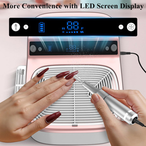 2-in-1 Nail Dust Collector & Electric Nail Drill <b>File</b>,Cordless Nail Machine with Stepless Speed Forward Reverse for Home Salon - Product Image 5