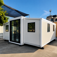 Maison conteneur modulaire préfabriquée personnalisable en usine, pliable à double aile, extensible, 20 pieds, 40 pieds, 2 ou 3 chambres