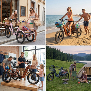 Tricycle Électrique Adulte à Trois Roues avec Panier Avant, Vélo Cargo Électrique 500W Durable <span class=keywords><strong>pour</strong></span> le Transport Urbain et les Courses Familiales - Vente en Gros - Product Image 3