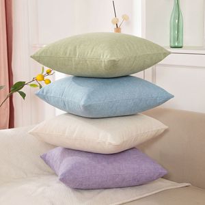 Housse de <span class=keywords><strong>coussin</strong></span> carrée unie en polyester de style nordique pour canapé, design épuré pour salon, usage domestique, <span class=keywords><strong>coussin</strong></span> de chevet - direct usine - Product Image 4
