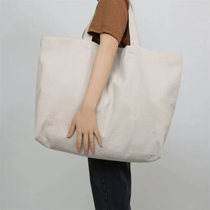 Custom ECO Tote Reusable Cotton Women Storage Shopping Bag Fabric Cotton Cloth Beach String Handbags