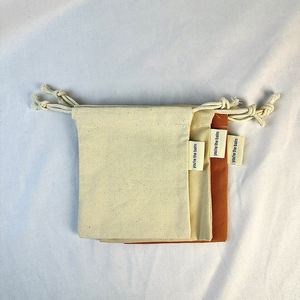 High Quality Cotton Gift Jewelry Packaging Bag Eco-Friendly Storage Bag Customized Small Cotton <b>Drawstring</b> <b>Pouch</b> Bag - Product Image 6