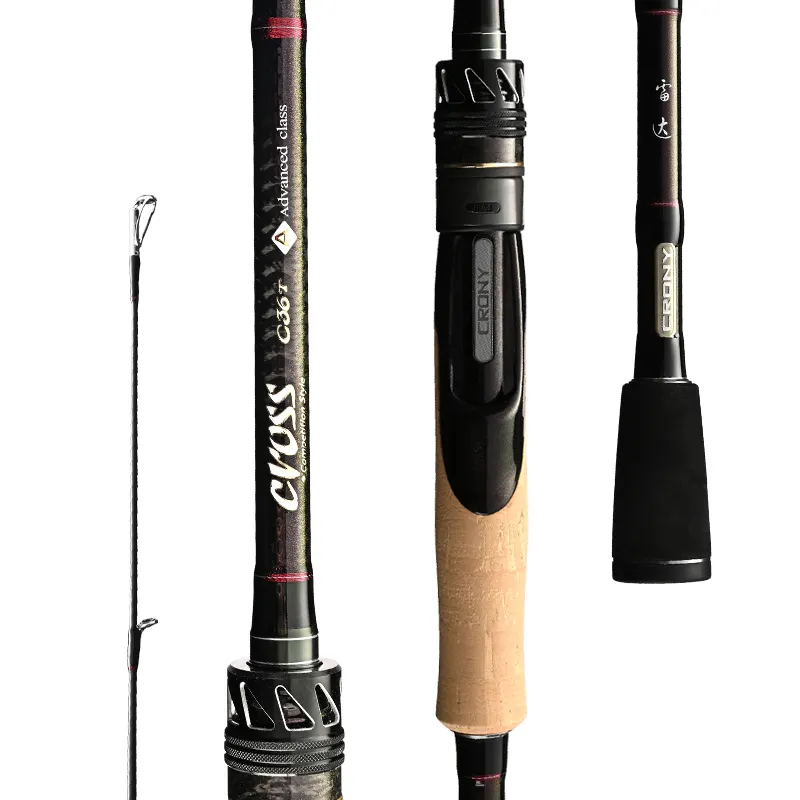 CRONY Vara De Pesca 1.2-1.4mm Tip Dia 1.96m 1.98m 2.03m One Section M Power Extra Fast Action Custom Carbon Fiber Fishing Rods