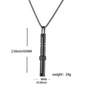 Collar con Colgante de Silbato de Cuentas Giratorias de Acero Inoxidable de Moda para la Regulación del Aliento, Meditación, Conciencia Plena y Fiestas - Product Image 5