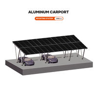 Système de montage photovoltaïque pour carport solaire 10 kW, auvent de stationnement étanche, structure prête pour panneaux solaires sans cadre