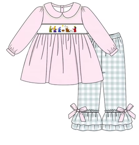 Conjunto de pijama de manga larga con estampado navideño para niños, conjuntos de ropa para hermanos pequeños - Product Image 5