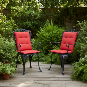 Cojines para Silla de Jardín Red Garden, 47.2"x19.7"x1.2", Cojines Acolchados de Tela para Exteriores, Color Sólido, Uso en Todas las Estaciones - Product Image 2