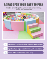 Hochwertige maßge schneiderte Kinder ball Pool Bunte weiche Indoor-Spielgeräte Holz Ocean Ball Pit